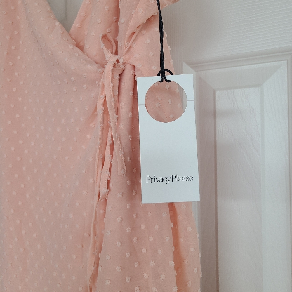 Privacy Please Revolve Raskia Gown Maxi Wrap Dress Blush Pink Medium NEW NWT - Picture 10 of 11